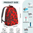 thumbnail image 4 of Game Controller Red Pattern Backpack for School, Cute School Bag with Adjustable Shoulder Straps and Padded Back, 16.9"x12.6"x5.9", 4 of 4