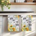 thumbnail image 7 of Summer Sunflower Kitchen Towels Set of 4, Vintage Floral Botanical Bee Retro Absorbent Dish Towels for Kitchen, Microfiber Hand Towel, Quick Drying Tea Towel for Cleaning Decorative Dishcloths, 7 of 7
