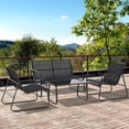 thumbnail image 2 of Outsunny Ensemble de Mobilier de Patio 4 Pcs avec Causeuse, Fauteuils et Table Basse, 2 of 10
