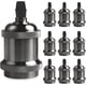 thumbnail image 1 of MINKUROW Vintage E27 Casquillo sólido, casquillo de aluminio y cerámica, adaptador de casquillo de bombilla de tornillo Edison, lámpara de pared, mesa, piso o techo de bricolaje, negro perla, paquete de 10 oso de fresa Electrónica, 1 of 5