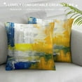 thumbnail image 3 of Nawypu  Blue and Yellow Abstract Art Pillow Cover, Modern Gray Home Decorative Throw Pillows Covers Cushion Cover for Bedroom Sofa Living Room, 3 of 5