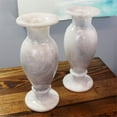thumbnail image 2 of Natural Geo Decorative Marble White 8" Table Vase (Set of 2), 2 of 2