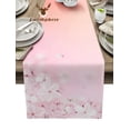 thumbnail image 2 of Spring Flower Peach Blossom Pink Cherry Blossoms Table Runner Home Wedding Table Mat Centerpieces Decoration Dining Tablecloth, 2 of 7
