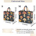 thumbnail image 2 of FORMRS Womens Corduroy Tote Bag Crossbody Shoulder Handbag with Pocket, Black Mushroom Pattern, 2 of 7