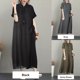 thumbnail image 3 of Vestido camisero para mujer, bolsillos con cinturón, botones, cuello vuelto, manga corta, vestido MABOTO Vestido de mujer, 3 of 7