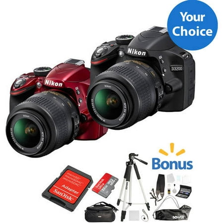 UPC 018208254927 product image for Nikon D3200 Digital SLR Camera with 18-55mm VR Lens, 32GB MicroSD Card and Bonus | upcitemdb.com