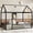 Black, variant on Bellemave Full Size Montessori House Bed, Metal Floor Bed with Guardrails and Roof, Playhouse for Kids Teens Girls Boys (Black)
