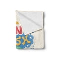 thumbnail image 2 of Saying Soft Flannel Fleece Blanket, Graphic Image Print Vintage Hipster Style Typography Do not Wish for It Work for It, Cozy Plush for Indoor and Outdoor Use, 60" x 80", Multicolor, by Ambesonne, 2 of 5