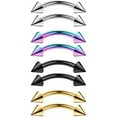 thumbnail image 1 of Briana Williams Assorted Colors Stainless Steel Body Jewelry Ball Eyebrow Ear Navel Belly Lip Piercing Bar Ring 16G, 1 of 1