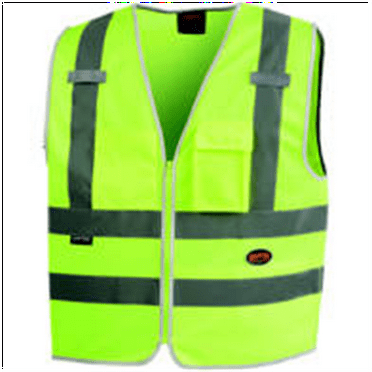 Pioneer Pioneer - Multi-Pocket Safety Vest - Hi-Vis Yellow/Green - Size 3XL