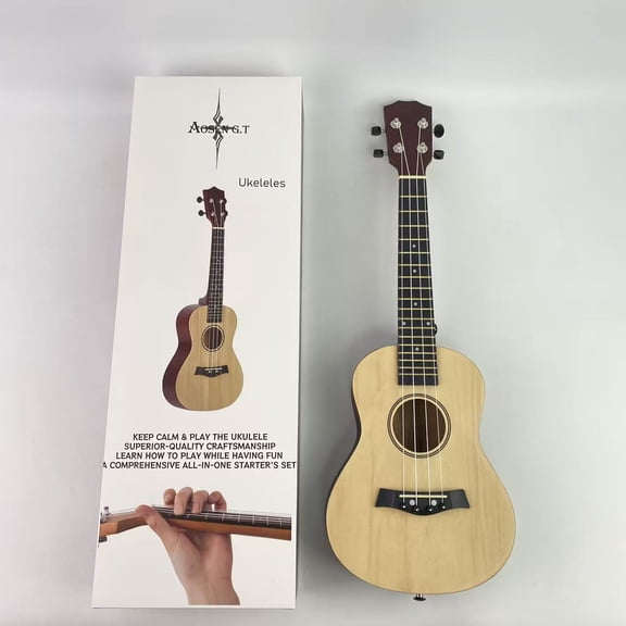 AOSEN G.T Ukeleles - 21 Inch w/String Mahogany Soprano Ukulele