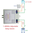 thumbnail image 3 of HOT AC 120V 220V Time Delay Relay Power on Switch 1-480Min Adjustable Home Automation Controller, 3 of 4