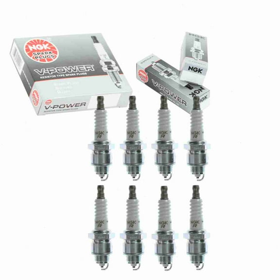 8 pc NGK V-Power Spark Plugs compatible with Oldsmobile Delta 88 5.7L 7.5L V8 1968-1974