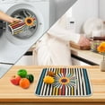 thumbnail image 3 of Yayeee Dish Drying Mat for Kitchen Counter 16" x 18" Microfiber Super Absorbent Coffee Decorative Pad, Geometric Stripes, 3 of 9