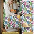 thumbnail image 5 of Easter and Rainbow Bunnies White Pattern Round Tablecloth 60", Wrinkle-Resistant Wipeable Cover for Kitchen, Dining, Picnic & Patio, 5 of 6