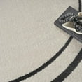 thumbnail image 3 of Nourison Essentials Indoor/Outdoor Ivory/Black 4' x round Area Rug, (4 Round), 3 of 11