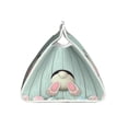 thumbnail image 3 of Lsque White Bunny Bottom And Easter Eggs Printed Long Tissue Box Cover Holder, Facial Paper Organizer Dispenser,Triangle with Bottom Belt, PVC Leather Decorative Organizer, 3 of 9