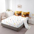 thumbnail image 3 of Erosebridal Sunflower Pumpkin Bedding Sets Full Size, Fall Maple Leaves Comforter Sets with Sheets, Rustic Farm Decor, Reversible 7pcs, 3 of 5
