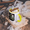 thumbnail image 5 of 3dRose, A Picnic Under the Maple Leaves in Old Japan Vintage Hand Colored, 11oz Two-Tone Yellow Mug, 5 of 7