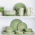 thumbnail image 2 of AmorArc Ceramic Dinnerware Set for 4, 12 Pieces Handmade Reactive Glaze Stoneware Plates and Bowls, Scratch Resistanct | Dishwasher &amp; Microwave Safe Stackable Dishes Set, 2 of 7