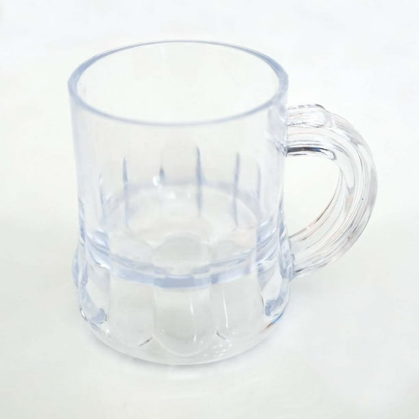 8 Mini Clear Beer Mugs Wedding Favor Plastic Shot Glass Beer Fest