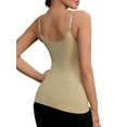 thumbnail image 3 of REFINED ATTIRE Women's Adjustable Straps Tummy Control Shaper Camisoles Long Slim-Fit No Trace Tank M Beige, 3 of 5