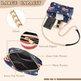 thumbnail image 3 of FORMRS Women Crossbody Purse with Chain Strap Vegan Leather Shoulder Handbag, American Flag Pattern, 3 of 7