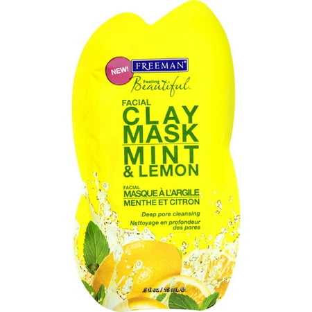 Freeman Mint & Lemon Facial Clay Mask, 0.5 oz - Walmart.com