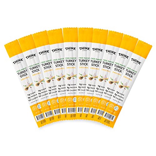 , AllNatural Turkey Sticks (1.0 Ounce Sticks, Pack Of 10 Sticks) Sugar Free, Gluten Free, Non