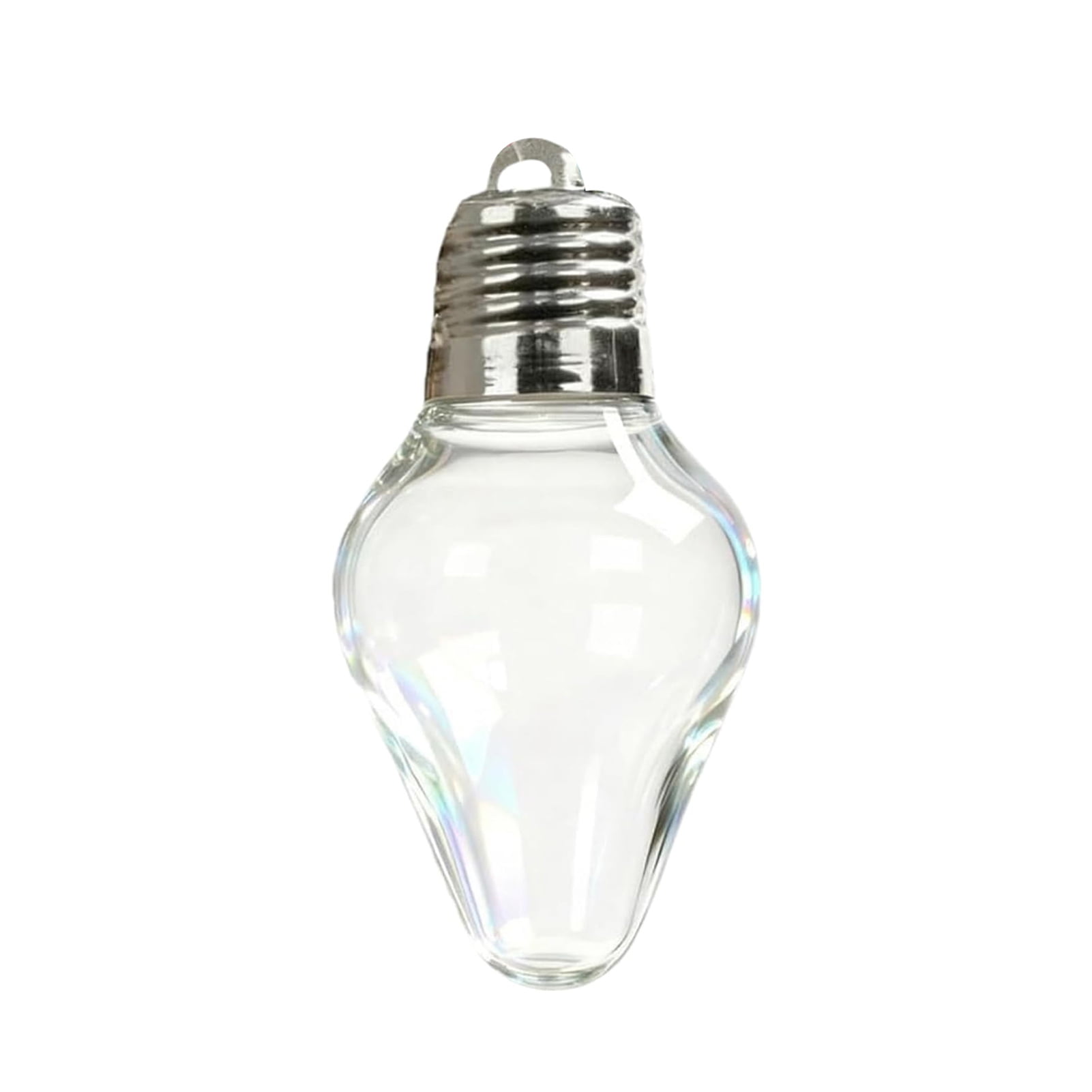 Dserhfy Christmas Bulb Gift Jar, Light Bulbs Shape Ornaments with Screw Off Cap Empty Candy Cards Jar for DIY Crafts Christmas Decor