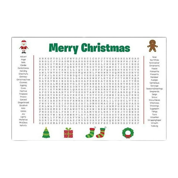 Christmas Word Search Wall Game Poster - Jumbo Giant 36"X24" Larger-Than-Life Puzzle for Interactive Family Fun