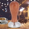 thumbnail image 2 of Stainless Steel Manual Coffee Powder Flat Tamper with Wood Handle Kitchen Accessories 49mm, 2 of 14