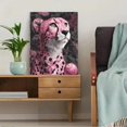 thumbnail image 5 of UXIEQU Pink Cheetah Floral Canvas Wall Art 15.75x11.81 Inches, 5 of 8