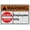 Warning Sign 2, variant on Industrial ANSI Horizontal Employees Only Sign - 8"x12" Weatherproof, UV Resistant for Indoor/Outdoor Workplace (Employee entrance only)