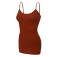 thumbnail image 2 of Essential Basic Women Basic Built In Bra Spaghetti Strap Cami Top Tank - Rust, L, 2 of 5