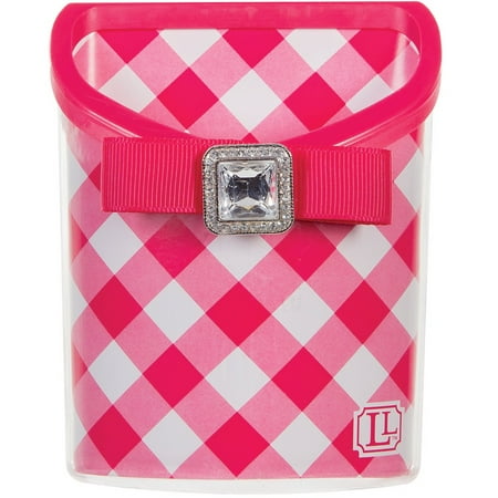 Pink Locker Room - Darice LockerLookz Magnetic Locker Bin, Pink Gingham