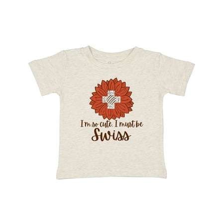 

Inktastic I m So Cute I Must Be Swiss Sunflower Gift Baby Boy or Baby Girl T-Shirt