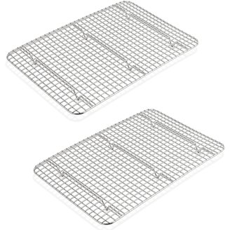 PureBake Premium Baking Cooling Rack - 11x10 Inch, Oven Safe, Small Square Grids, SGC Certified