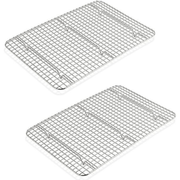 Baking Cooling Racks Set of 2, 15.3 Inch Stainless Steel Wire Rack