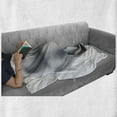thumbnail image 6 of Grey Soft Flannel Fleece Blanket, Realistic American Football in 3D Style Sports Theme Champion Victory Trophy, Cozy Plush for Indoor and Outdoor Use, 60" x 80", Grey Pale Grey White, by Ambesonne, 6 of 6