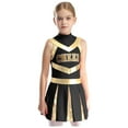 thumbnail image 2 of TiaoBug Girls Cheer Leader Uniform Schoolgirl Dance Dress Stage Performance Cheerleading Outfit Black 6, 2 of 7