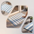 thumbnail image 2 of Outdoor Front Door Mat 20"X16", Light Blue and White Washable Striped Layered Doormat | Cotton Woven Indoor/Outdoor Small Area Rug, 1pc, 2 of 7