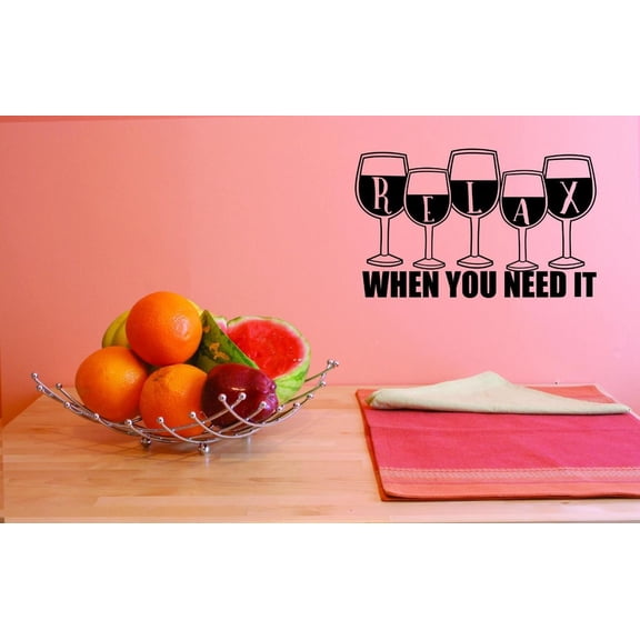 Custom Decals Relax When You Need It Wall Art Size: 10 X 20 Inches Color: Black