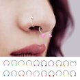 thumbnail image 4 of 20Pcs Colorful Nose Septum Rings Ear Rings Body Stainless Steel Piercing Studs Jewelry Lip Eyebrow Ring Hoop Screw, 4 of 8