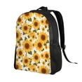 thumbnail image 2 of Honeii Yellow Polka Dot Sunflower Print Laptop Backpack for Work, College, Travel, Daily Backpacks for Men Women, Sport Rucksack,Computer Bag, 2 of 8