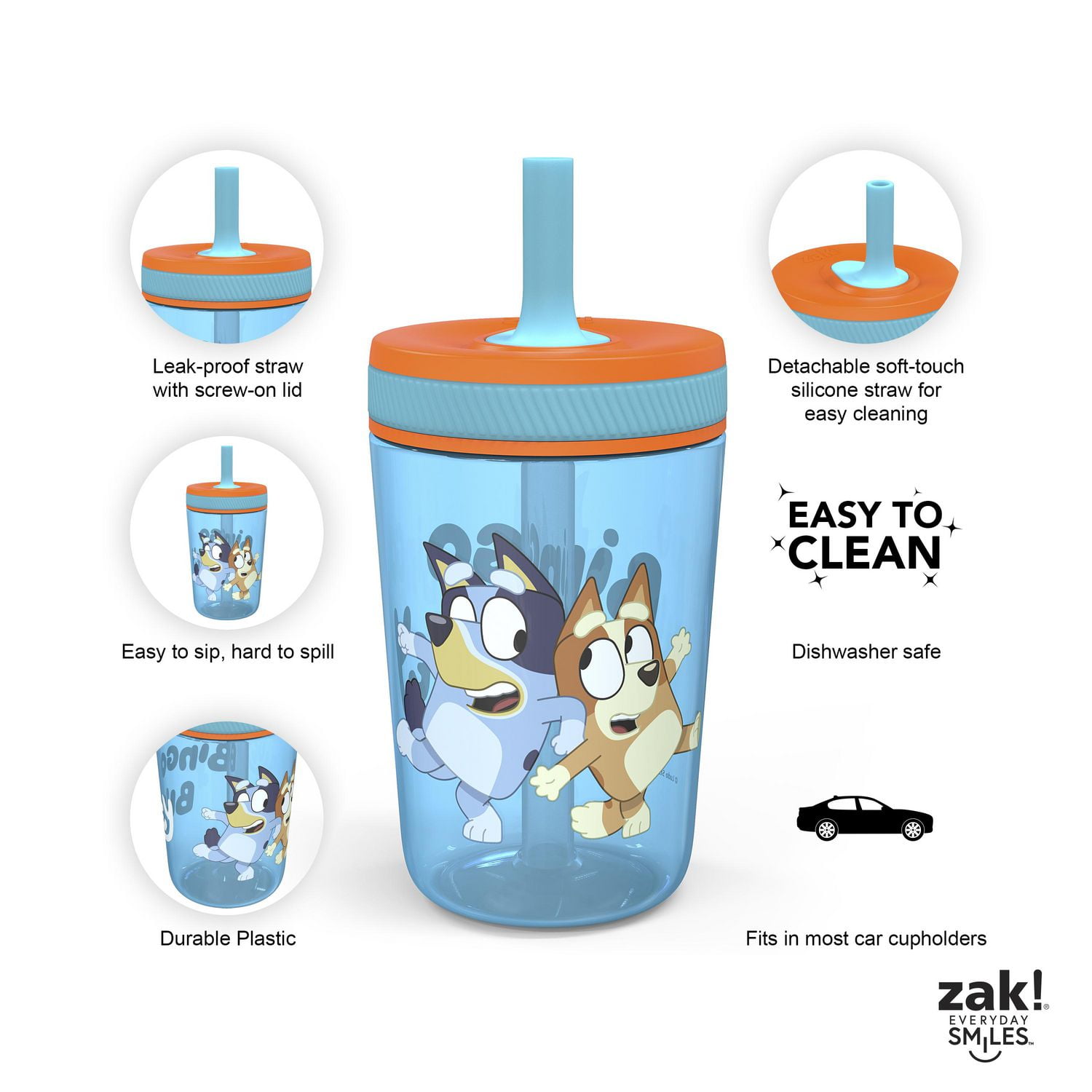 Zak Designs Gobelet Kelso Bluey de 15oz