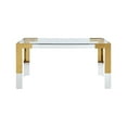 thumbnail image 7 of Meridian Furniture Casper Gold Stainless Steel and Acrylic Dining Table, 7 of 7
