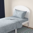 thumbnail image 2 of Mainstays Kids 100% Cotton Percale Bed Sheet Set, Twin, Blue, 3 Pieces, 2 of 8