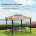 thumbnail image 6 of EBQOSK Outsunny 9.8' x 9.8' Gazebo Replacement Canopy, Gazebo Top Cover with Double Vented Roof for Garden Patio Outdoor Top Only Khaki1, 6 of 7