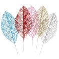 thumbnail image 2 of 5 Unids Artificial Ahueca Hacia Fuera Hojas Selecciones Diy Artesanía árbol De Navidad Decoración Sunnimix Hoja de la decoración del árbol de navidad, 2 of 8